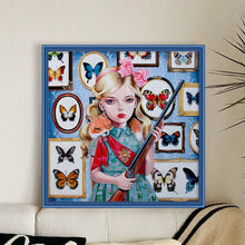 Load image into Gallery viewer, Yishu - Girl - 50*50CM 11CT 3 Stamped Cross Stitch
