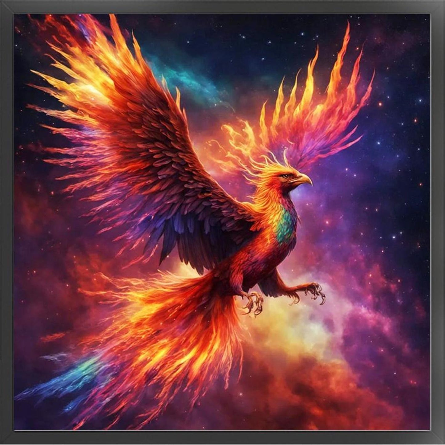 Colorful Bird - Full 18CT Stamped Cross Stitch 35x35CM - Huacan