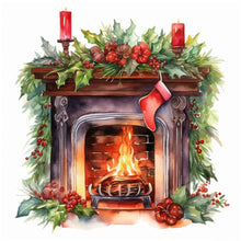 Load image into Gallery viewer, Fireplace 30*30CM(Canvas) Full Round Drill Diamond Painting
