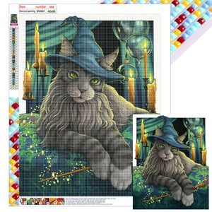 Witch Cat 40*50CM(Canvas) Full Square Drill Diamond Painting