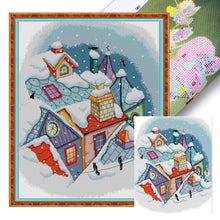 Load image into Gallery viewer, Joy Sunday - Remaining Snow On The Roof - 39*46CM 14CT 2 Stamped Cross Stitch
