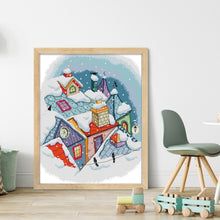 Load image into Gallery viewer, Joy Sunday - Remaining Snow On The Roof - 39*46CM 14CT 2 Stamped Cross Stitch
