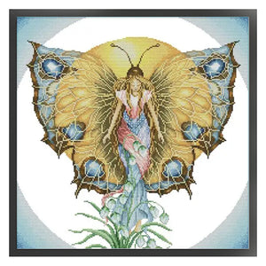 Joy Sunday - Butterfly Fairy - 46*46CM 14CT 2 Stamped Cross Stitch