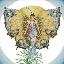 Load image into Gallery viewer, Joy Sunday - Butterfly Fairy - 46*46CM 14CT 2 Stamped Cross Stitch
