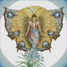 Load image into Gallery viewer, Joy Sunday - Butterfly Fairy - 46*46CM 14CT 2 Stamped Cross Stitch
