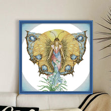 Load image into Gallery viewer, Joy Sunday - Butterfly Fairy - 46*46CM 14CT 2 Stamped Cross Stitch

