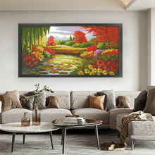 Load image into Gallery viewer, Joy Sunday - Autumn Lotus Pond - 103*58CM 14CT 2 Stamped Cross Stitch
