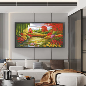 Joy Sunday - Autumn Lotus Pond - 103*58CM 14CT 2 Stamped Cross Stitch