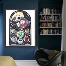 Load image into Gallery viewer, Huancan - Halloween - Skeleton Bride And Groom - 50*60CM 11CT 3 Stamped Cross Stitch
