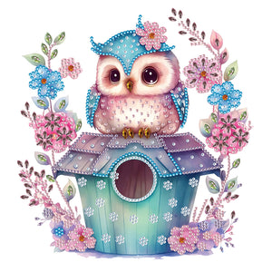 Owl 30*30CM(Canvas) Partial Special Shaped Drill Diamond Painting