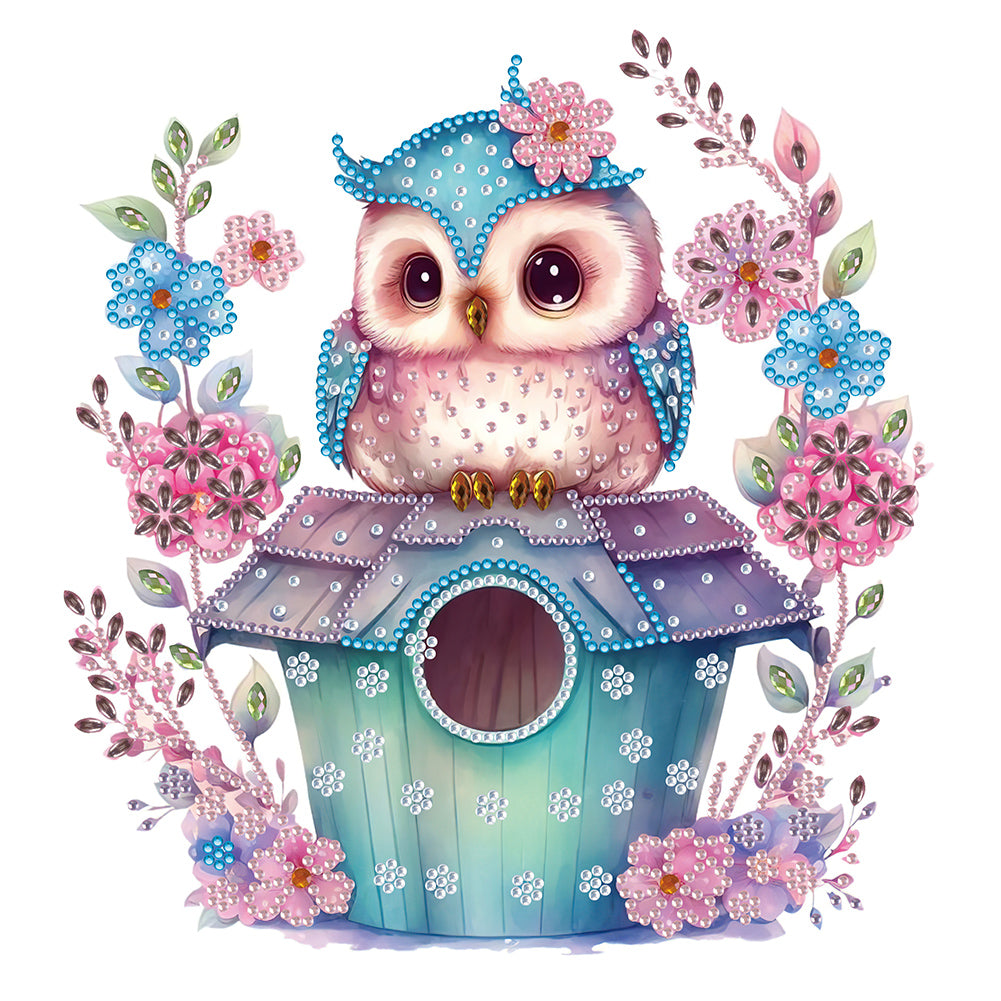 Owl 30*30CM(Canvas) Partial Special Shaped Drill Diamond Painting