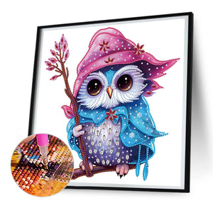 Magic Owl 30*30CM(Canvas) Partial Special Shaped Drill Diamond Painting