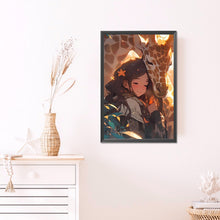 Load image into Gallery viewer, Girl And Giraffe 40*60CM(Picture) Full Round Drill Diamond Painting
