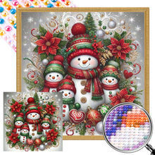 Load image into Gallery viewer, Snowman 30*30CM(Picture) Full Round Drill Diamond Painting
