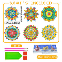 Load image into Gallery viewer, 6 PCS Gem Art DIY Craft Kits Mandala Diamond Mosaic Stickers for Boy Girl Gift
