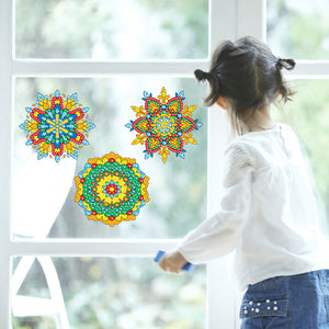 6 PCS Gem Art DIY Craft Kits Mandala Diamond Mosaic Stickers for Boy Girl Gift
