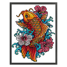 Load image into Gallery viewer, Joy Sunday - Carp - 29*40CM 14CT 2 Stamped Cross Stitch
