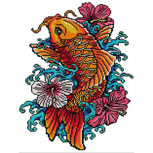 Load image into Gallery viewer, Joy Sunday - Carp - 29*40CM 14CT 2 Stamped Cross Stitch
