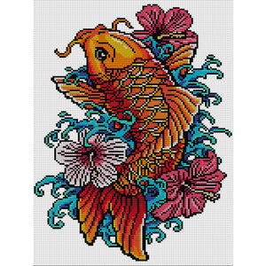 Joy Sunday - Carp - 29*40CM 14CT 2 Stamped Cross Stitch