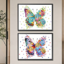 Load image into Gallery viewer, 2PCS Butterfly 40*30CM(Canvas) Partial Special Shaped Drill Diamond Painting
