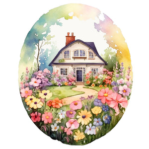 Huancan - Garden Cottage - 50*60CM 11CT 3 Stamped Cross Stitch
