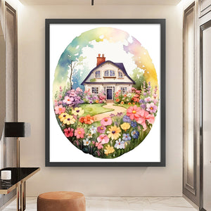 Huancan - Garden Cottage - 50*60CM 11CT 3 Stamped Cross Stitch
