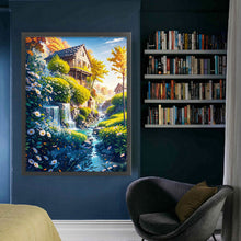 Load image into Gallery viewer, Huancan - Landscape And Flower Cottage - 50*65CM 14CT 2 Stamped Cross Stitch
