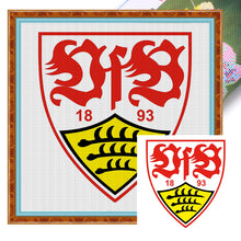 Load image into Gallery viewer, Yishu - Stuttgart Ii Football Team Logo - 40*40CM 11CT 3 Stamped Cross Stitch
