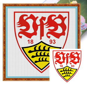 Yishu - Stuttgart Ii Football Team Logo - 40*40CM 11CT 3 Stamped Cross Stitch