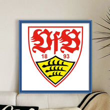 Load image into Gallery viewer, Yishu - Stuttgart Ii Football Team Logo - 40*40CM 11CT 3 Stamped Cross Stitch
