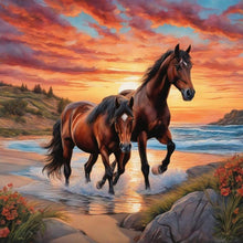 Load image into Gallery viewer, Horse 30*30CM(Canvas) Full Round Drill Diamond Painting
