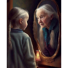 Load image into Gallery viewer, Girl Looking In The Mirror 40*50CM(Canvas) Full Square Drill Diamond Painting
