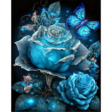 Load image into Gallery viewer, Blue Dream Rose 40*50CM(Picture) Full Round Drill Diamond Painting
