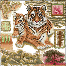 Load image into Gallery viewer, Joy Sunday - African Tiger - 41*41CM 14CT 2 Stamped Cross Stitch
