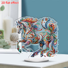 Load image into Gallery viewer, 2D Flat Gorgeous Horse DIY Desktop Diamond Art Kits for Home Office Decoration
