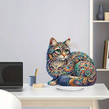 Load image into Gallery viewer, 2D Flat Gorgeous Cat DIY Desktop Diamond Art Kits for Home Office Decoration
