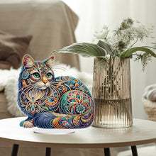 Load image into Gallery viewer, 2D Flat Gorgeous Cat DIY Desktop Diamond Art Kits for Home Office Decoration
