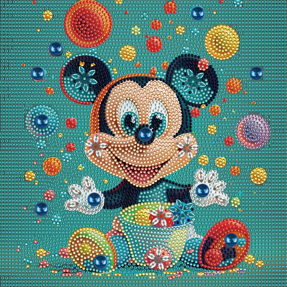 Cartoon Mickey Mouse 30*30CM(Canvas) Full Partial Special Shaped Drill Diamond Painting