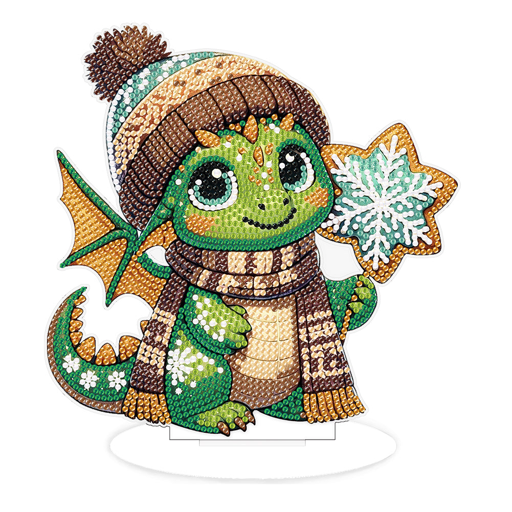Baby Dinosaur Round Diamond Painting Desktop Decoration for Office Desktop Decor