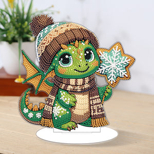 Baby Dinosaur Round Diamond Painting Desktop Decoration for Office Desktop Decor