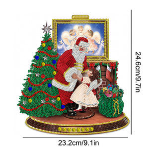 Christmas 2 PCS Santa Snowman Special Shape Diamond Mosaic Sticker for Boy Girl Gift