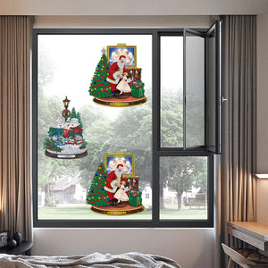 Christmas 2 PCS Santa Snowman Special Shape Diamond Mosaic Sticker for Boy Girl Gift