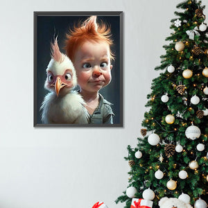Funny Kid 30*40CM(Canvas) Full Square Drill Diamond Painting