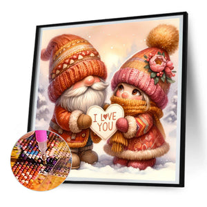 Gnome Love 30*30CM(Canvas) Full Round Drill Diamond Painting