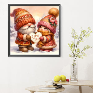 Gnome Love 30*30CM(Canvas) Full Round Drill Diamond Painting