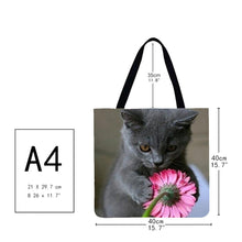 Load image into Gallery viewer, Canvas Bag-Cat 40*40CM
