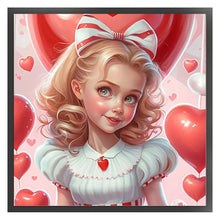 Load image into Gallery viewer, Huancan - Sweet Girl - 50*50CM 11CT 3 Stamped Cross Stitch
