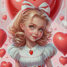 Load image into Gallery viewer, Huancan - Sweet Girl - 50*50CM 11CT 3 Stamped Cross Stitch
