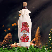 Load image into Gallery viewer, Diamond Painting Burlap Wine Gift Bags Label Liquor Bottle Covers (Gnome)
