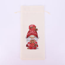 Load image into Gallery viewer, Diamond Painting Burlap Wine Gift Bags Label Liquor Bottle Covers (Gnome)
